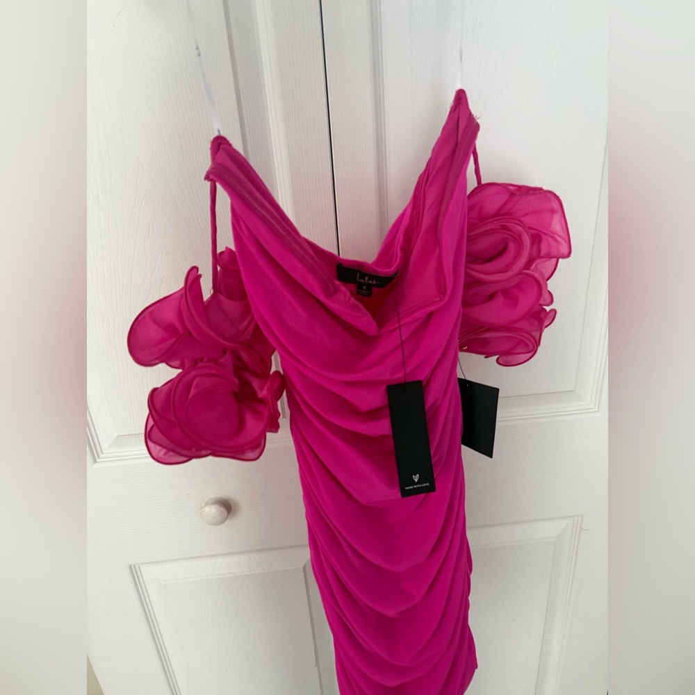 Lulu's Hot Pink Semi-Formal Dress